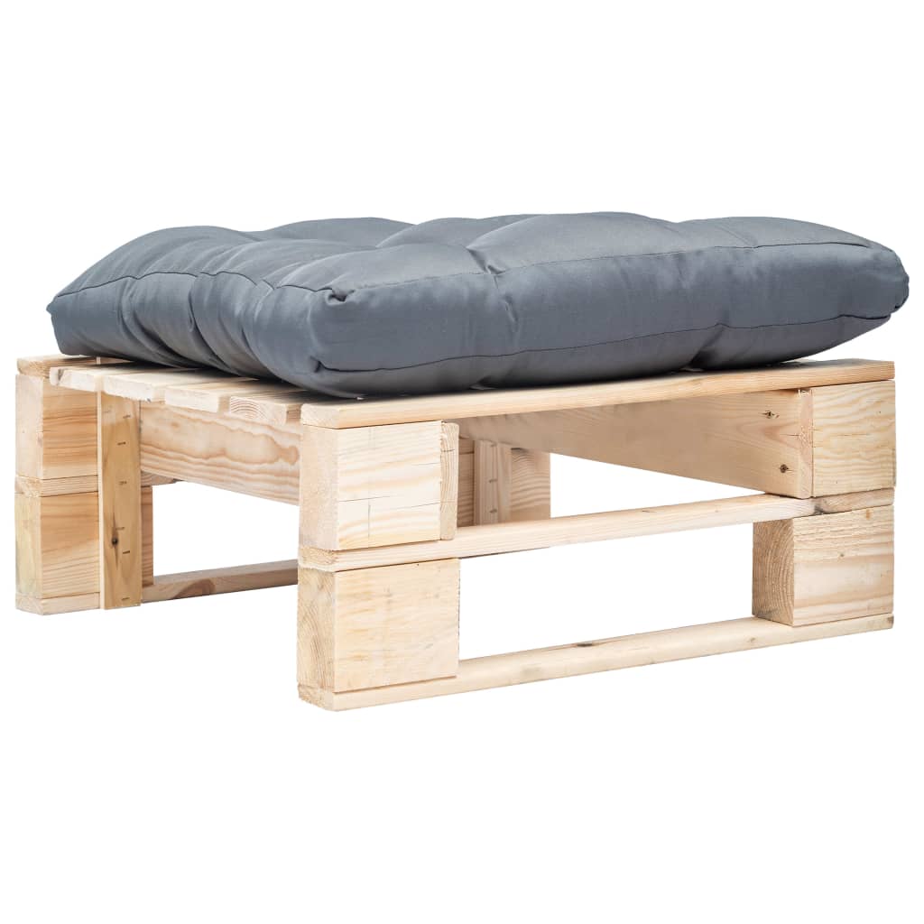 Tabouret de jardin avec coussin en bois de palette