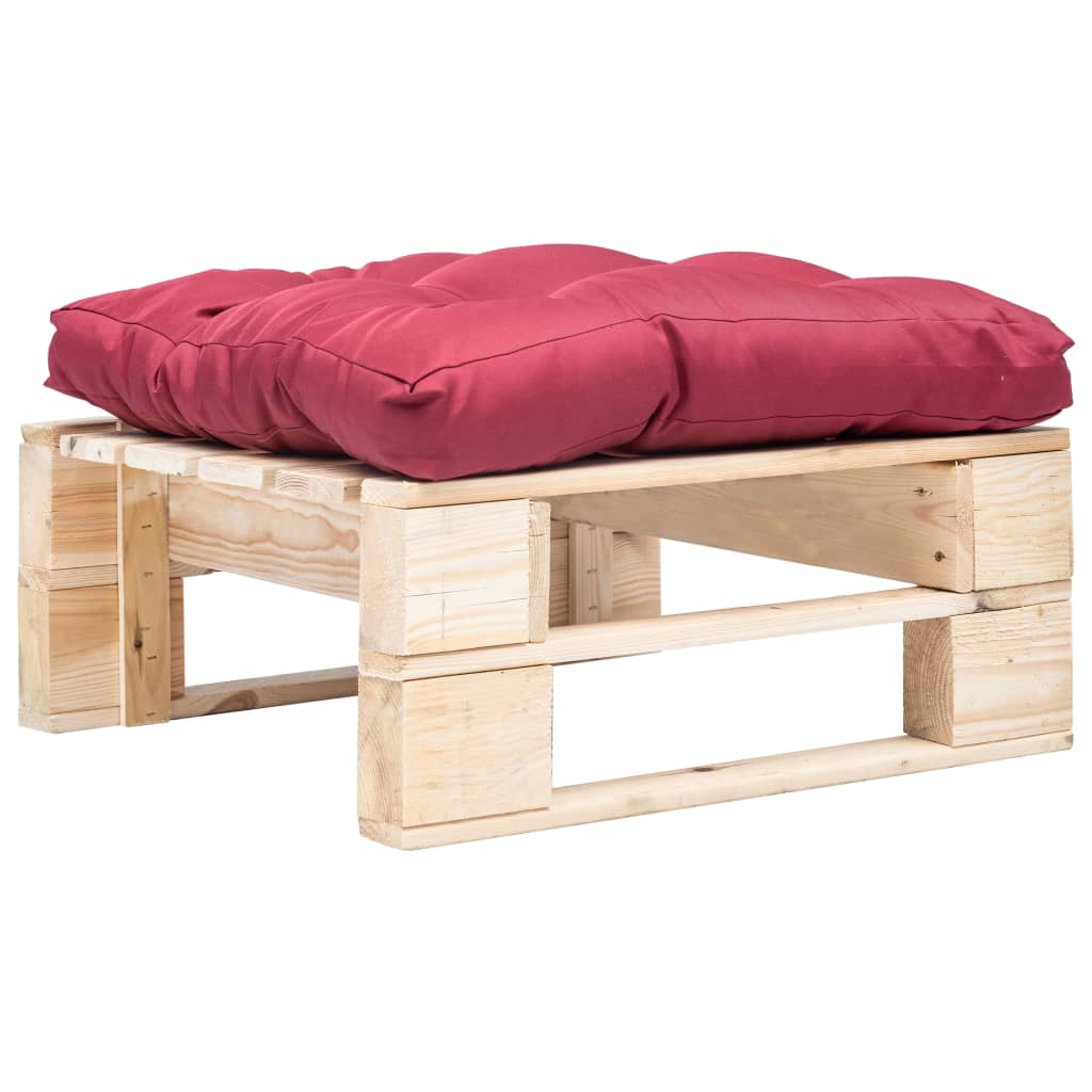 Tabouret de jardin avec coussin en bois de palette