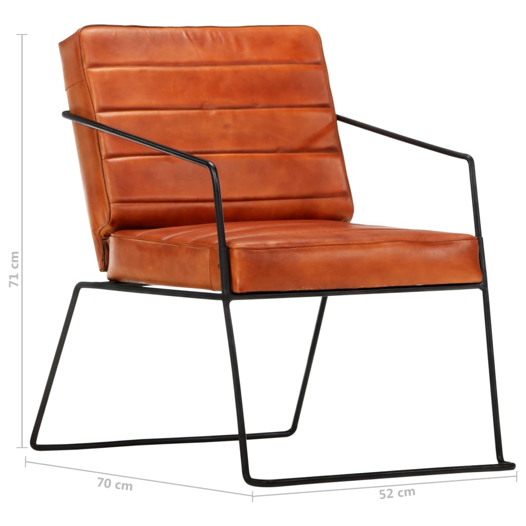 Fauteuil en cuir véritable