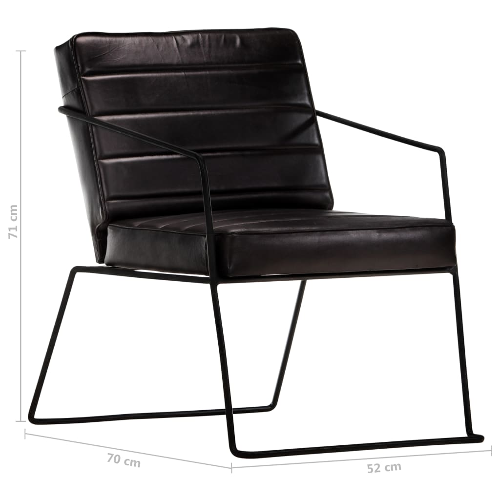 Fauteuil en cuir véritable