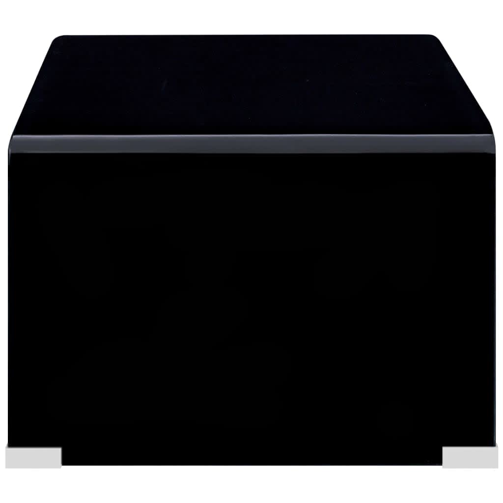 Table basse 98x45x31 cm verre trempé noir