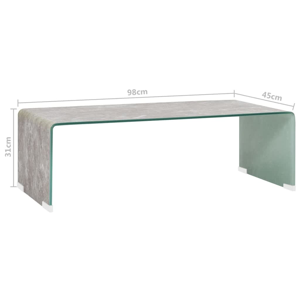 Salontafel 98x45x31 cm gehard glas zwart