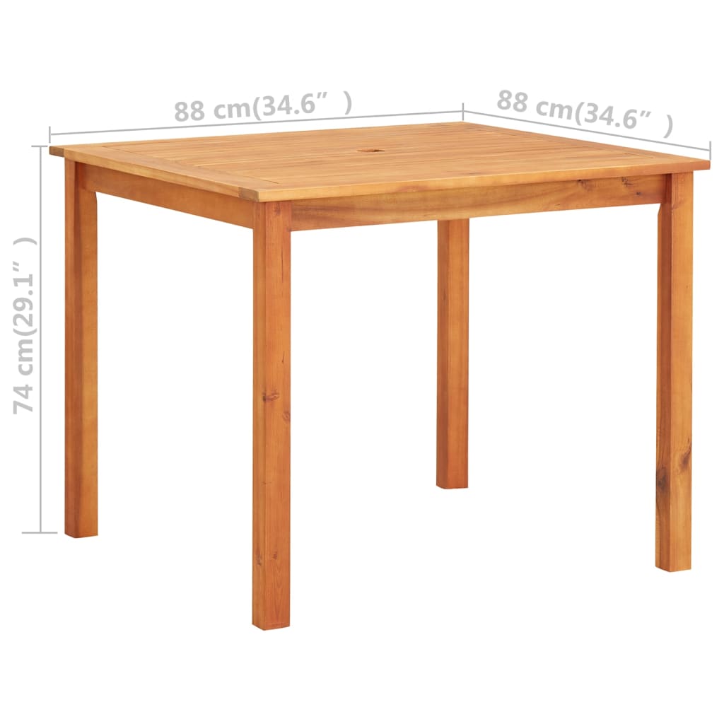 Table de jardin 150x90x74 cm en bois d'acacia massif