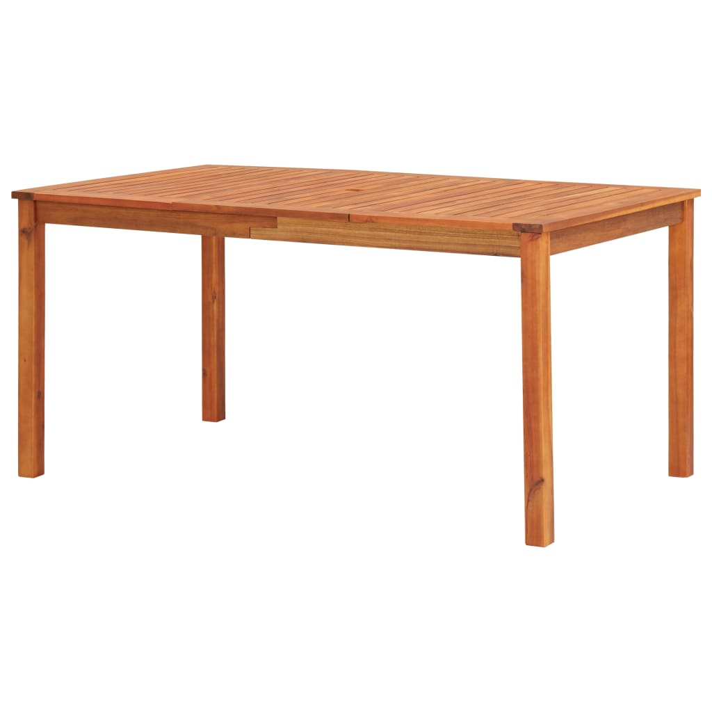 Table de jardin 150x90x74 cm en bois d'acacia massif