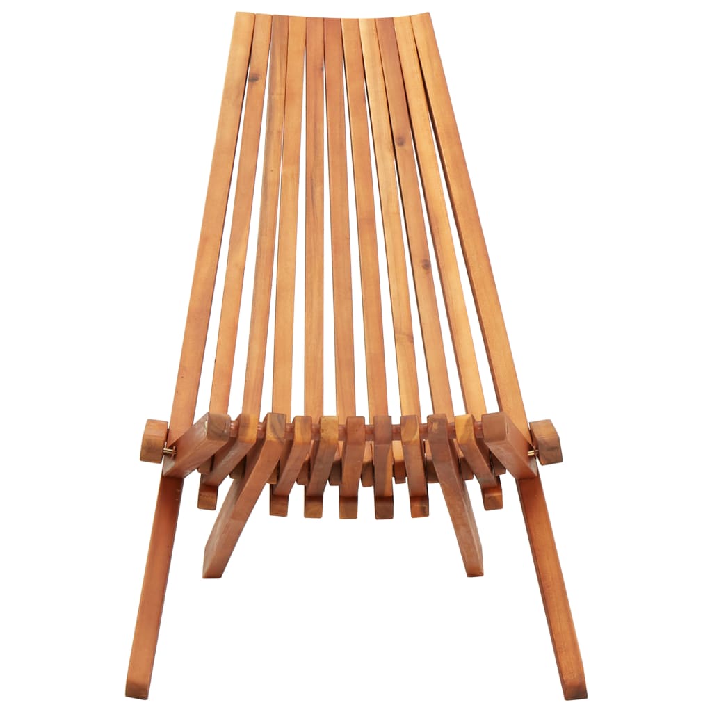 Chaises longues pliantes 2 pcs en bois d'acacia massif