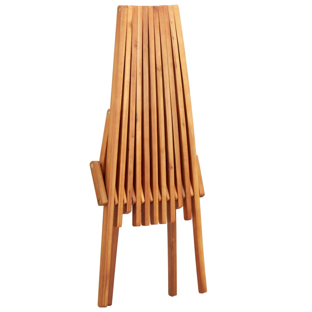 Chaises longues pliantes 2 pcs en bois d'acacia massif