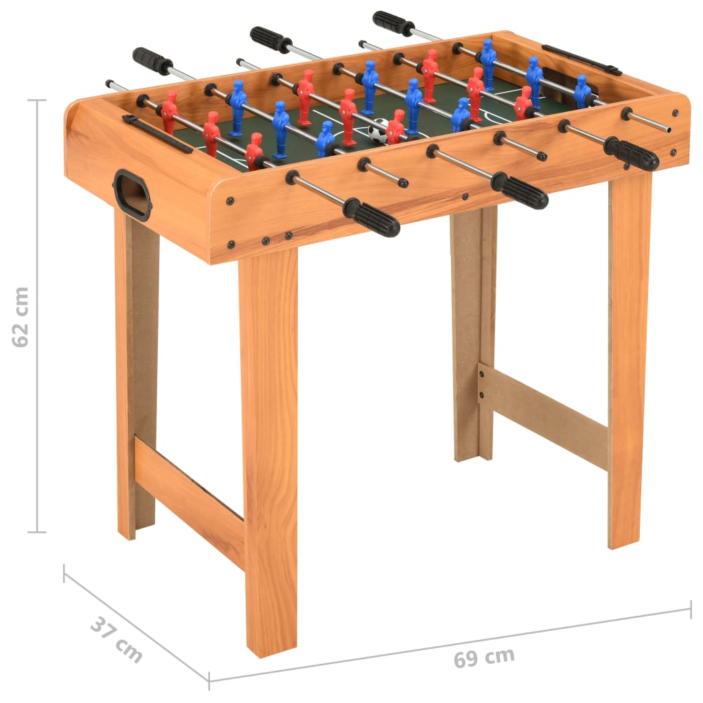 Voetbaltafel mini 69x37x62 cm esdoorn