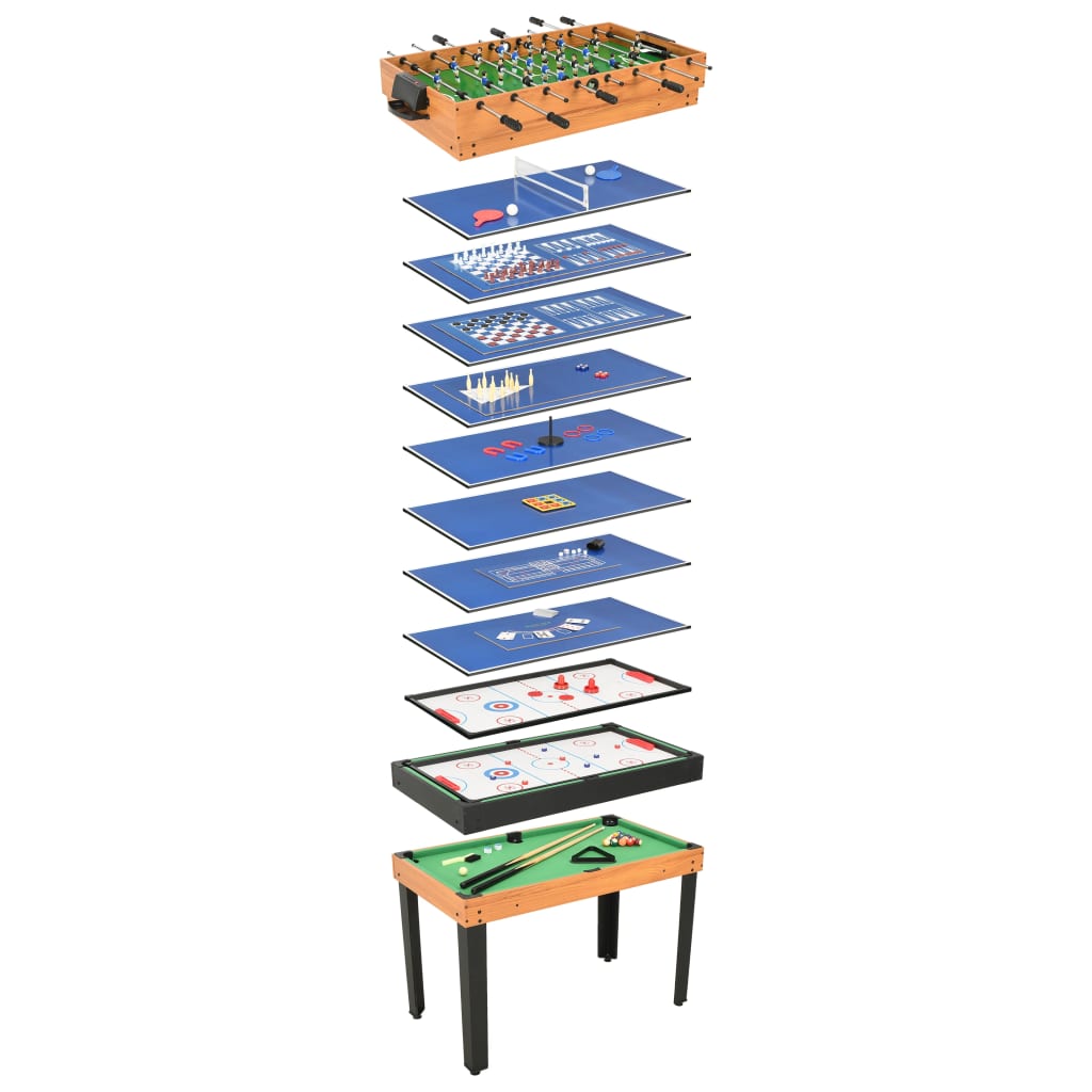 Multispeeltafel 15-in-1 121x61x82 cm