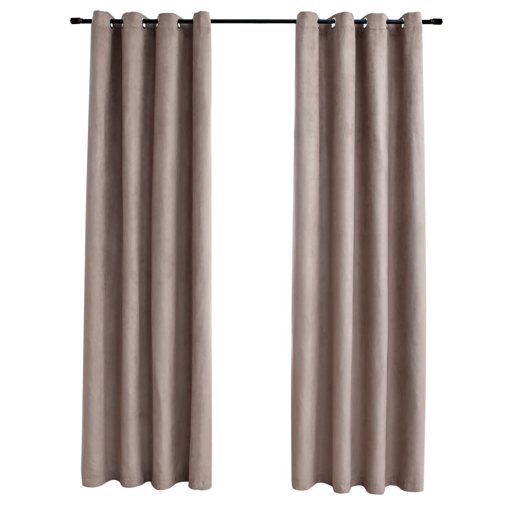 Rideaux occultants avec anneaux 2 pcs 140x175 cm couleur rouille