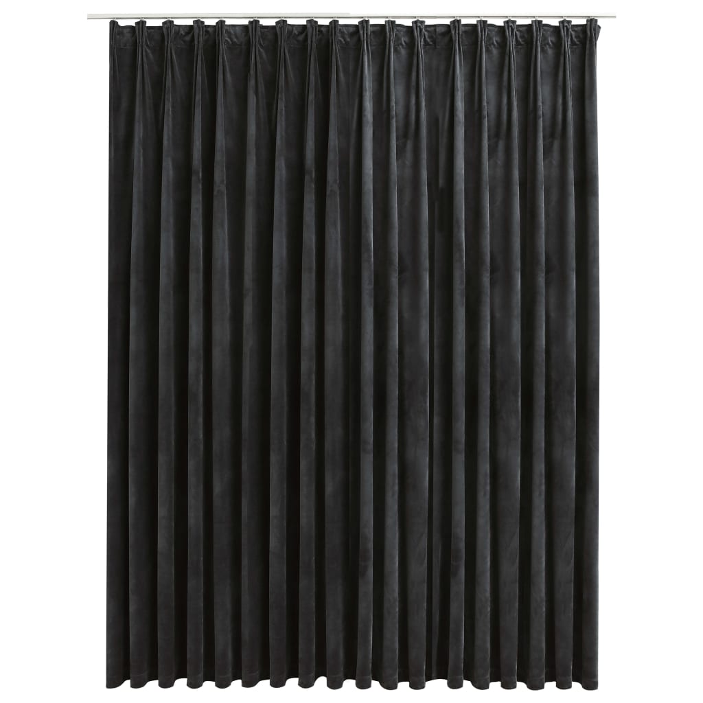 Gordijn verduisterend met haken 290x245 cm fluweel