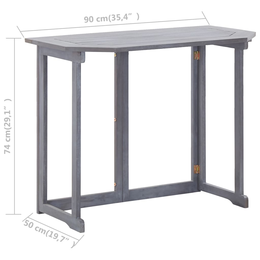 Table bistro 90x50x75 cm bois d'acacia massif