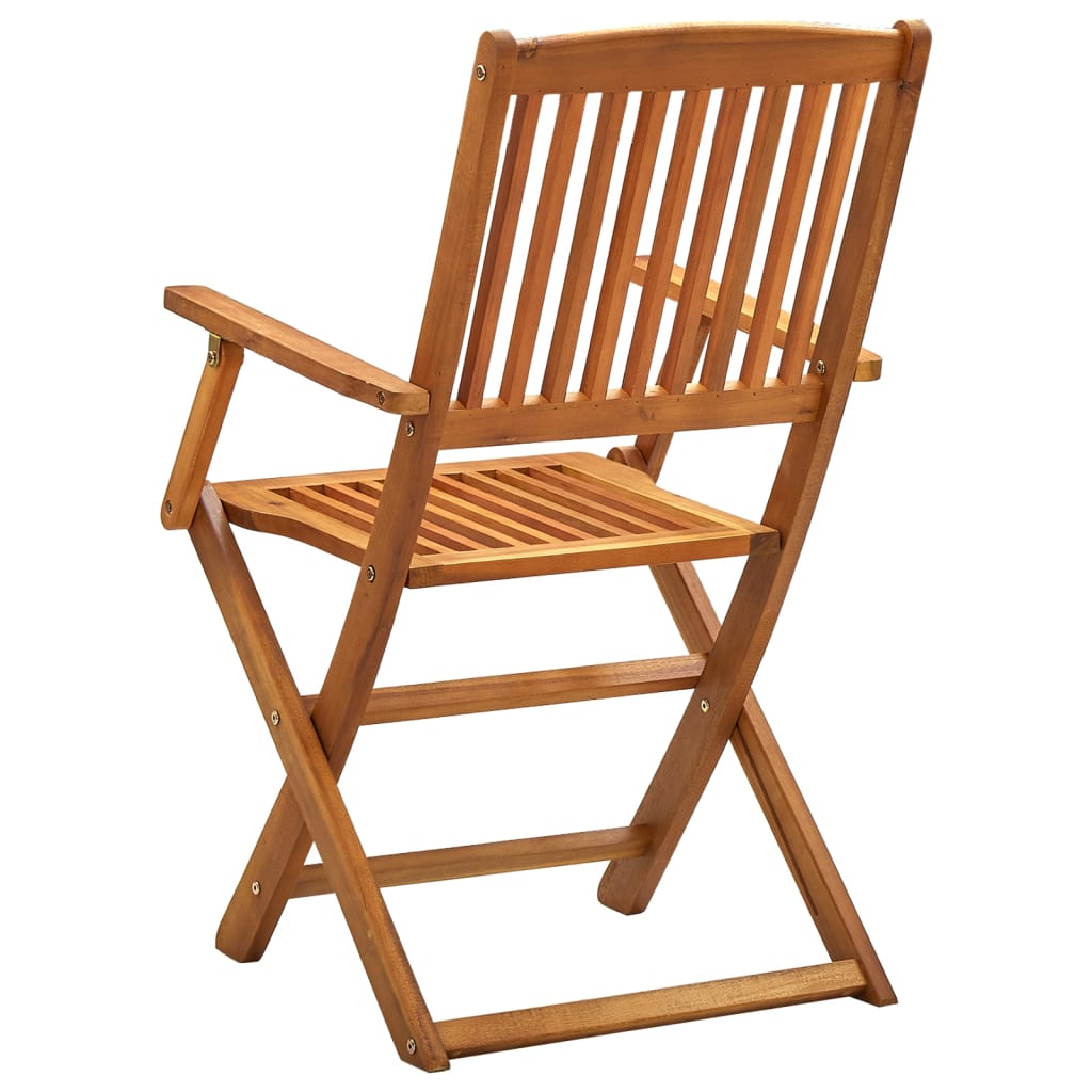 Chaises de jardin pliantes 4 pcs en bois d'acacia massif