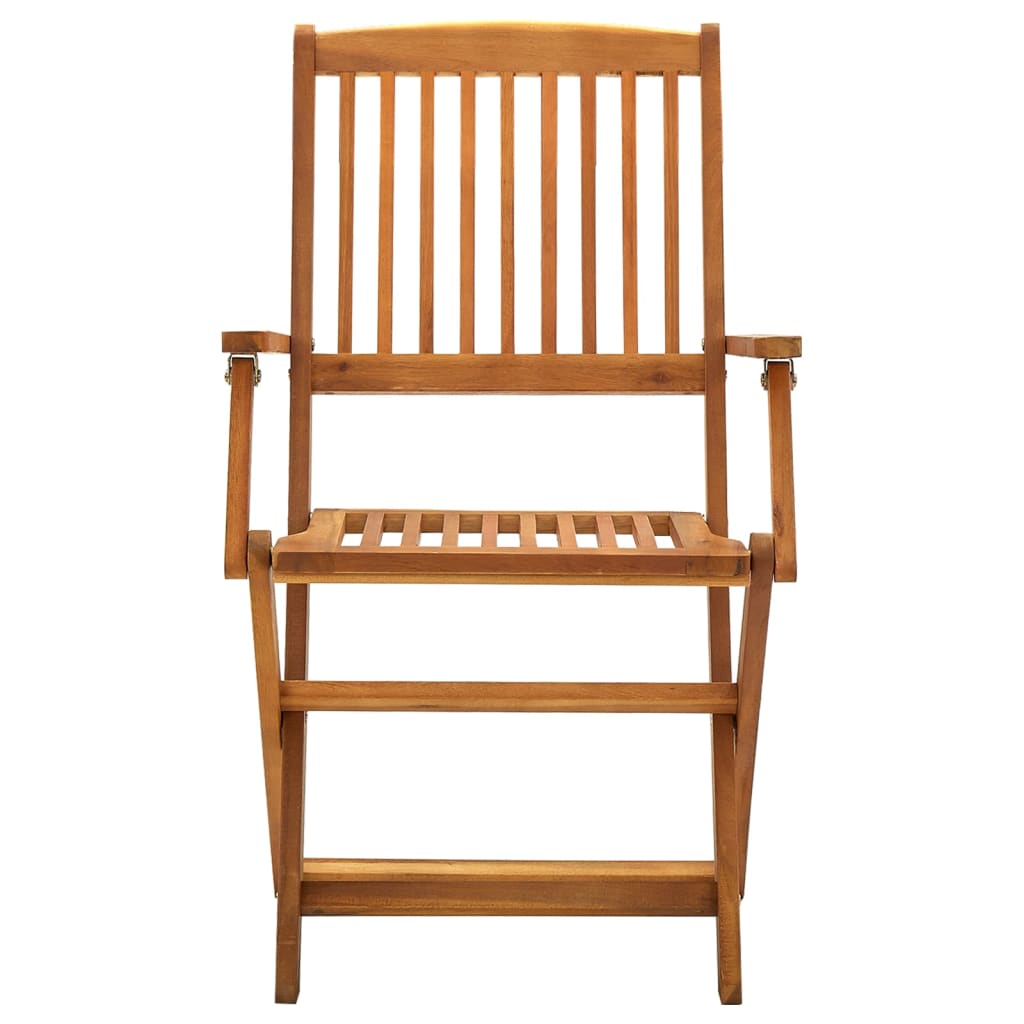 Chaises de jardin pliantes 4 pcs en bois d'acacia massif