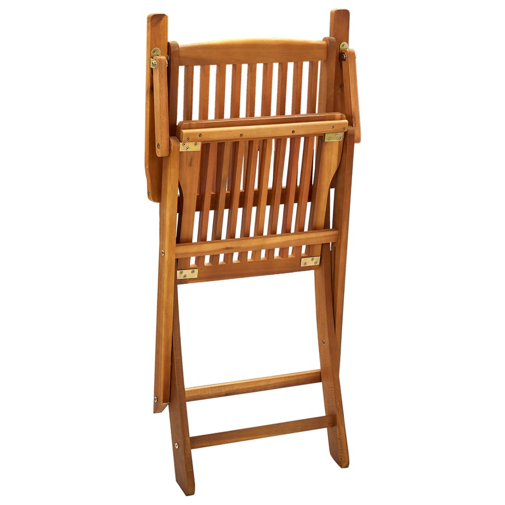 Chaises de jardin pliantes 4 pcs en bois d'acacia massif