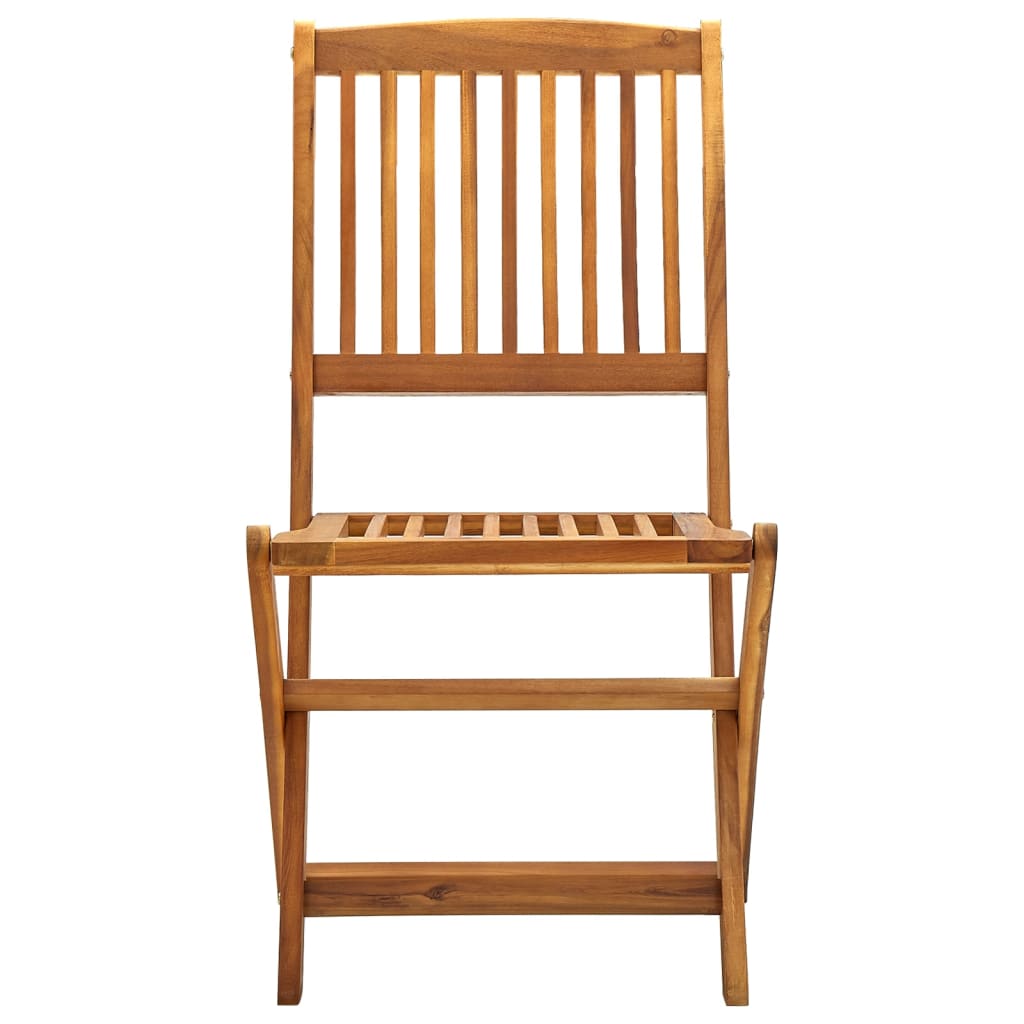 Chaises de jardin pliantes 4 pcs en bois d'acacia massif