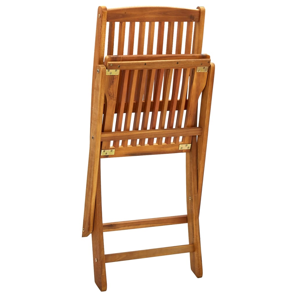 Chaises de jardin pliantes 4 pcs en bois d'acacia massif