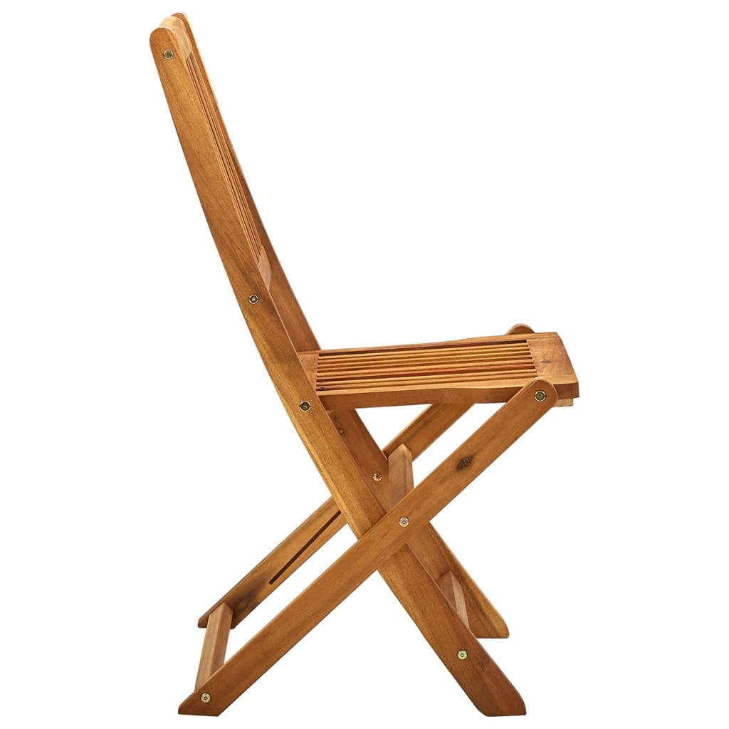 Chaises de jardin pliantes 4 pcs en bois d'acacia massif