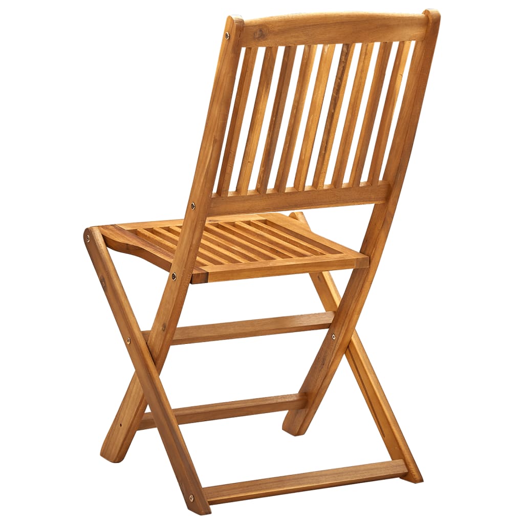 Chaises de jardin pliantes 4 pcs en bois d'acacia massif