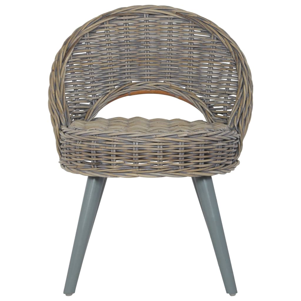 Fauteuil kubu rattan grijs