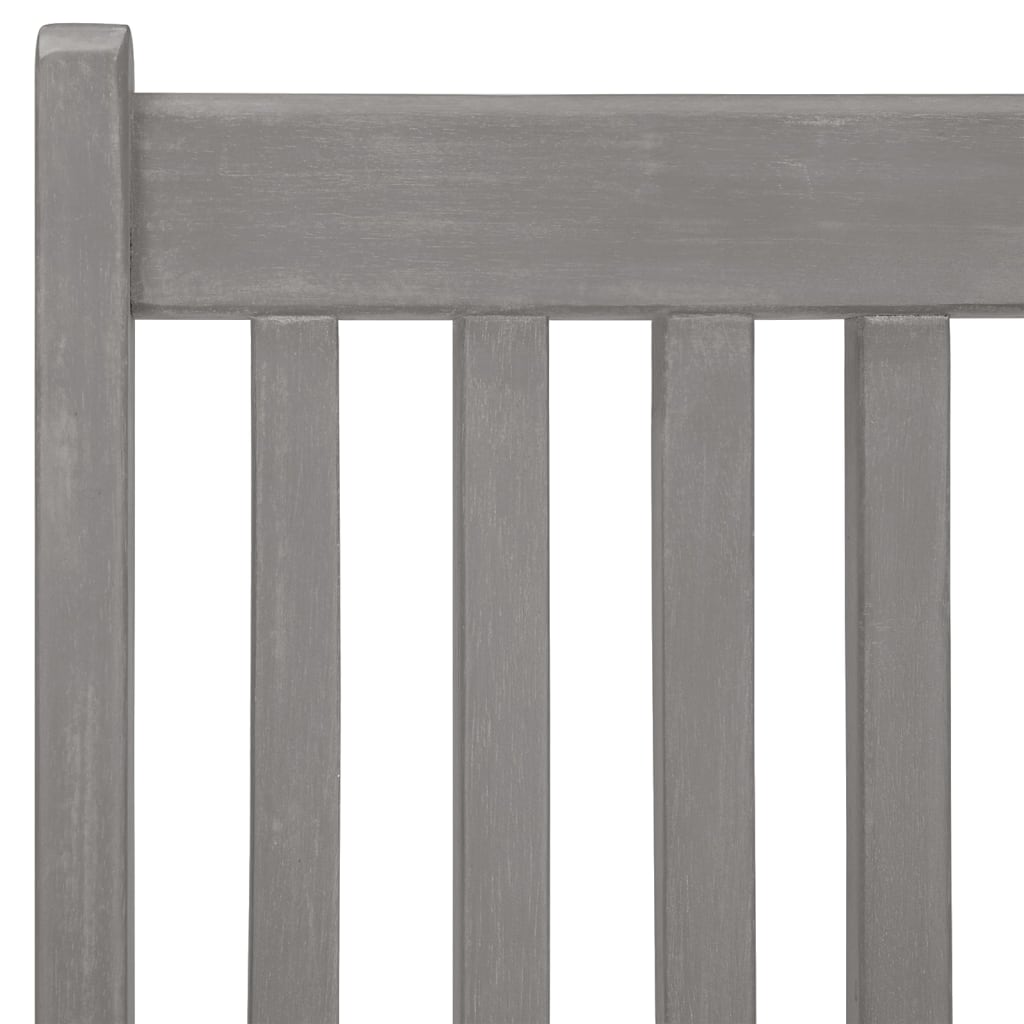 Chaises de jardin 6 pcs réglables en bois d'acacia massif gris