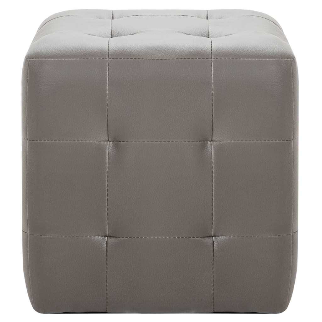 Pouf 2 pcs 30x30x30 cm cuir artificiel