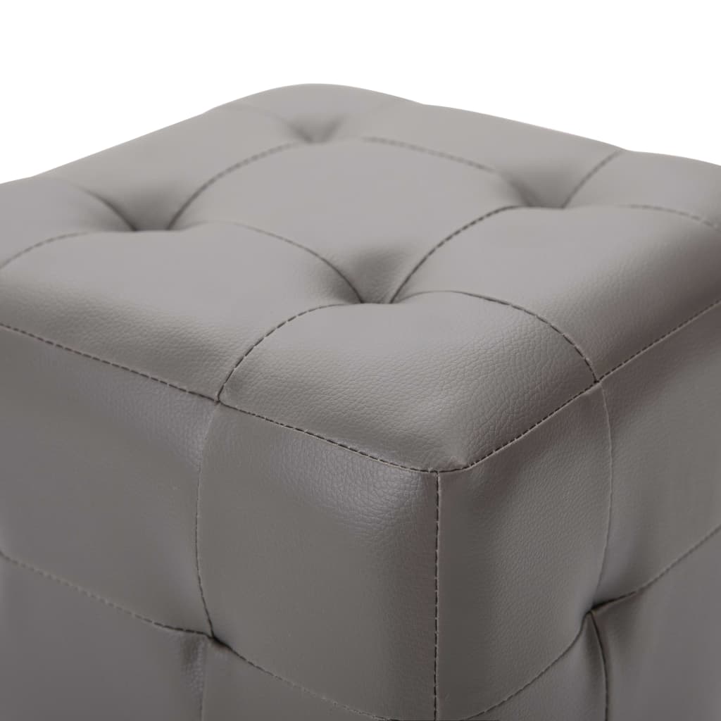 Pouf 2 pcs 30x30x30 cm cuir artificiel