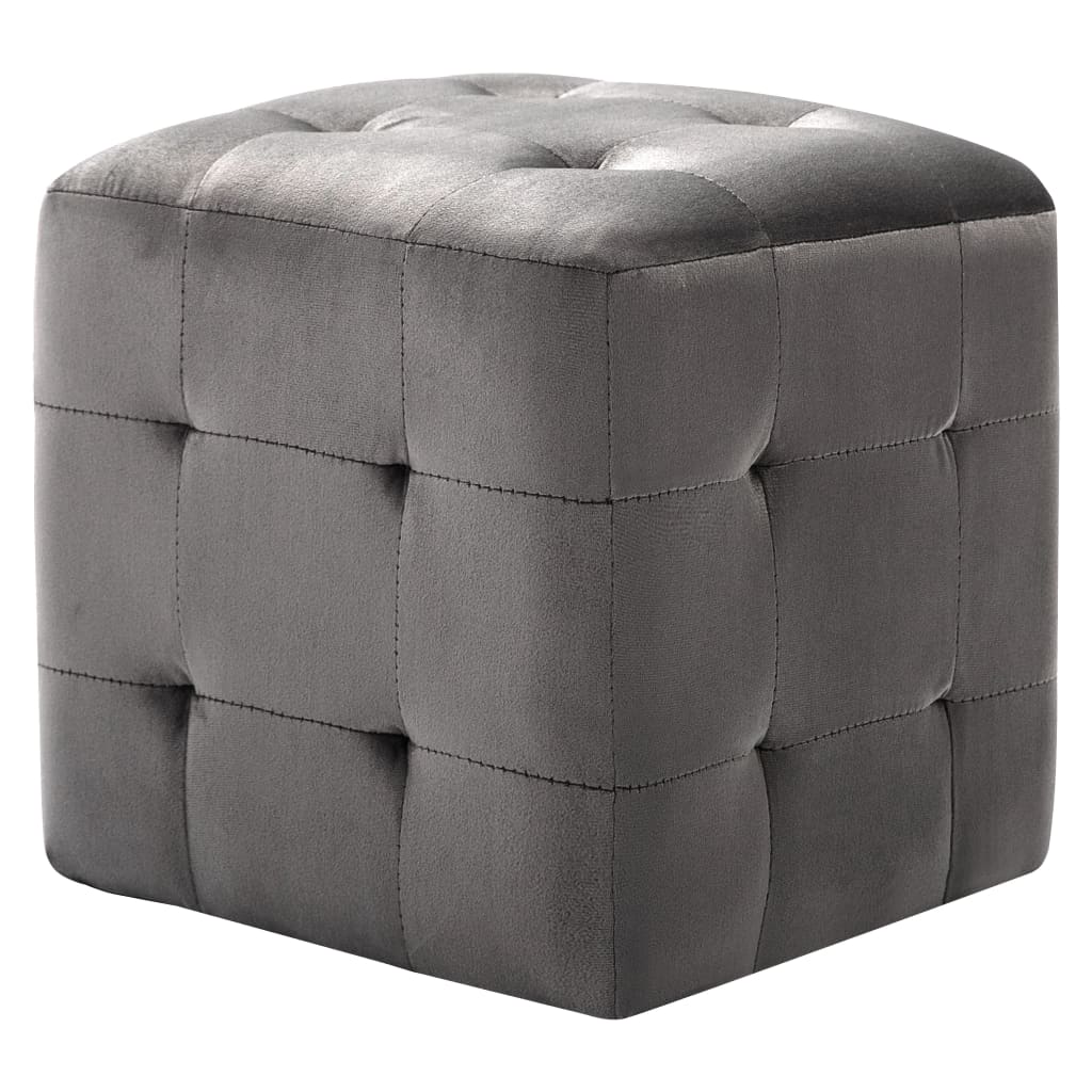 Pouf 2 pcs 30x30x30 cm velours