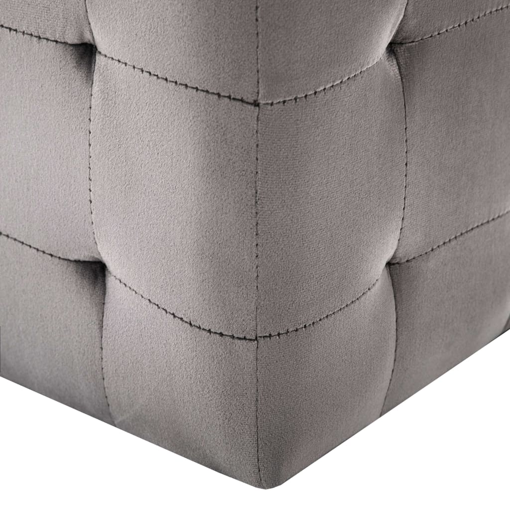 Pouf 2 pcs 30x30x30 cm velours