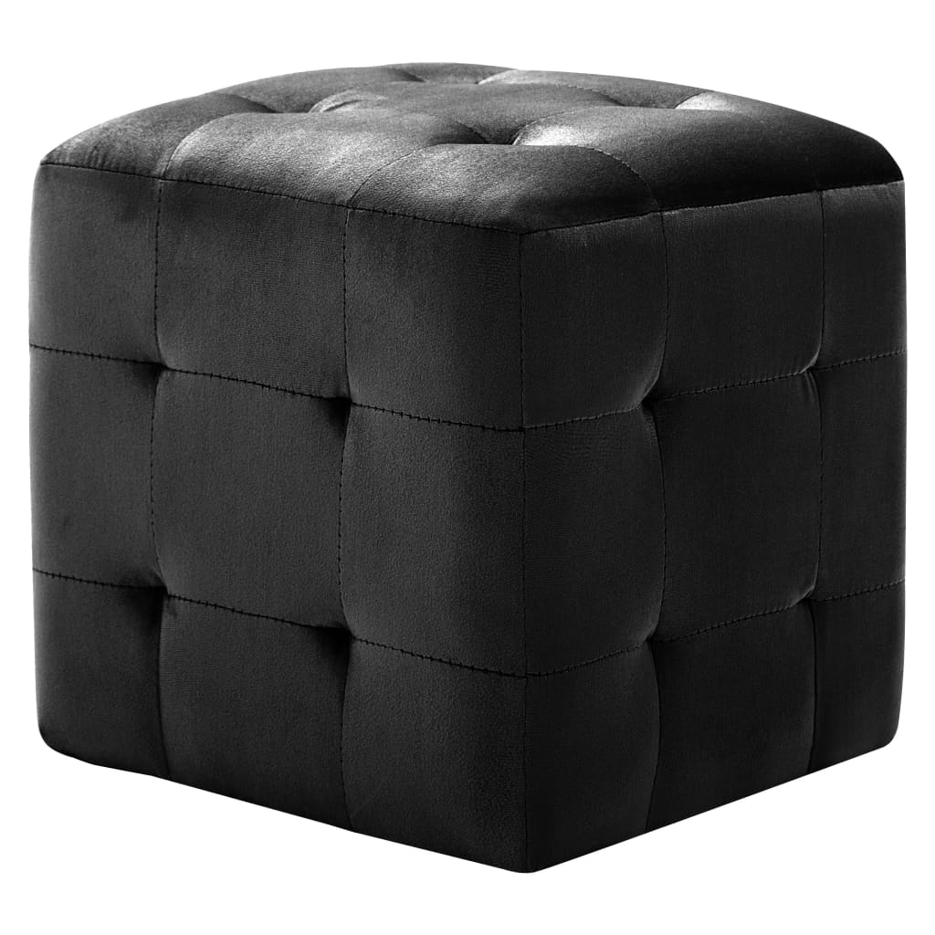 Pouf 2 pcs 30x30x30 cm velours