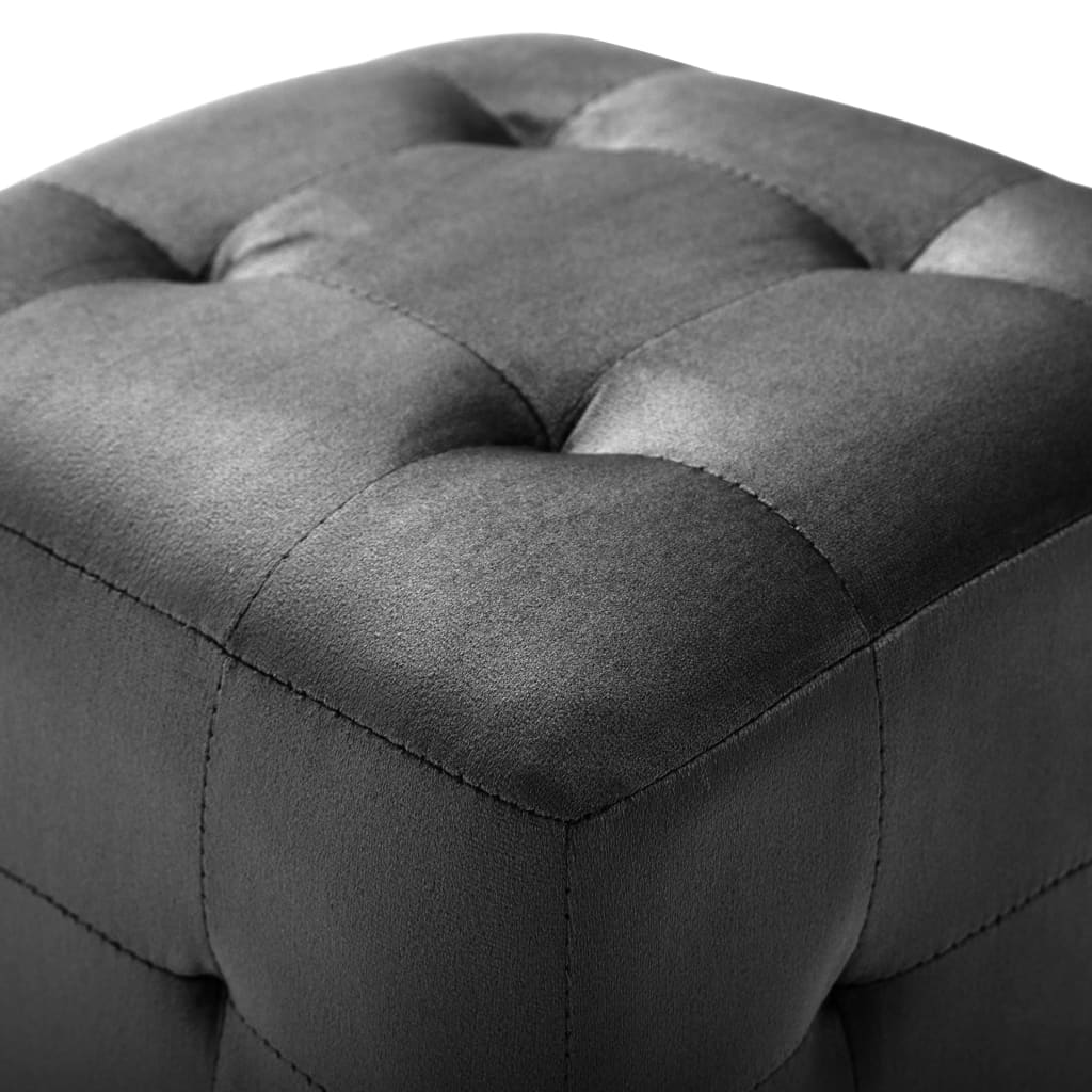 Pouf 2 pcs 30x30x30 cm velours