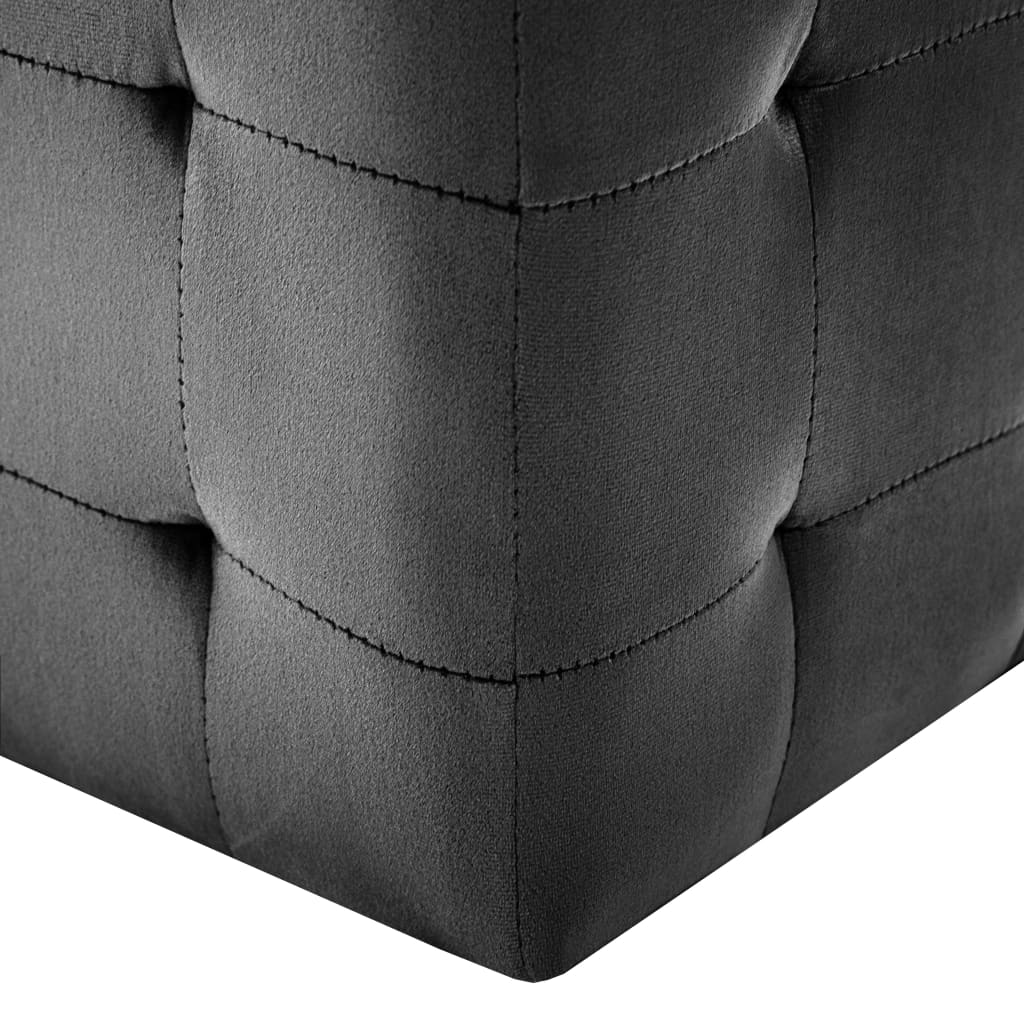 Pouf 2 pcs 30x30x30 cm velours