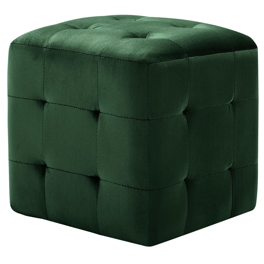 Pouf 2 pcs 30x30x30 cm velours