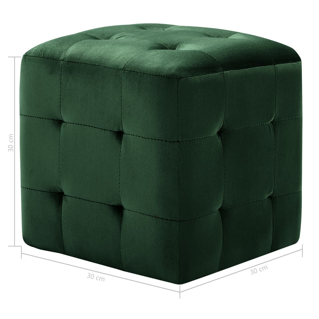 Pouf 2 pcs 30x30x30 cm velours