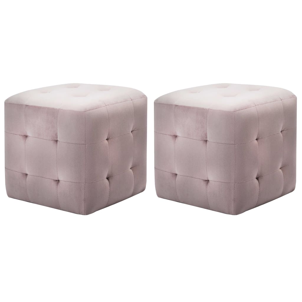 Pouf 2 pcs 30x30x30 cm velours