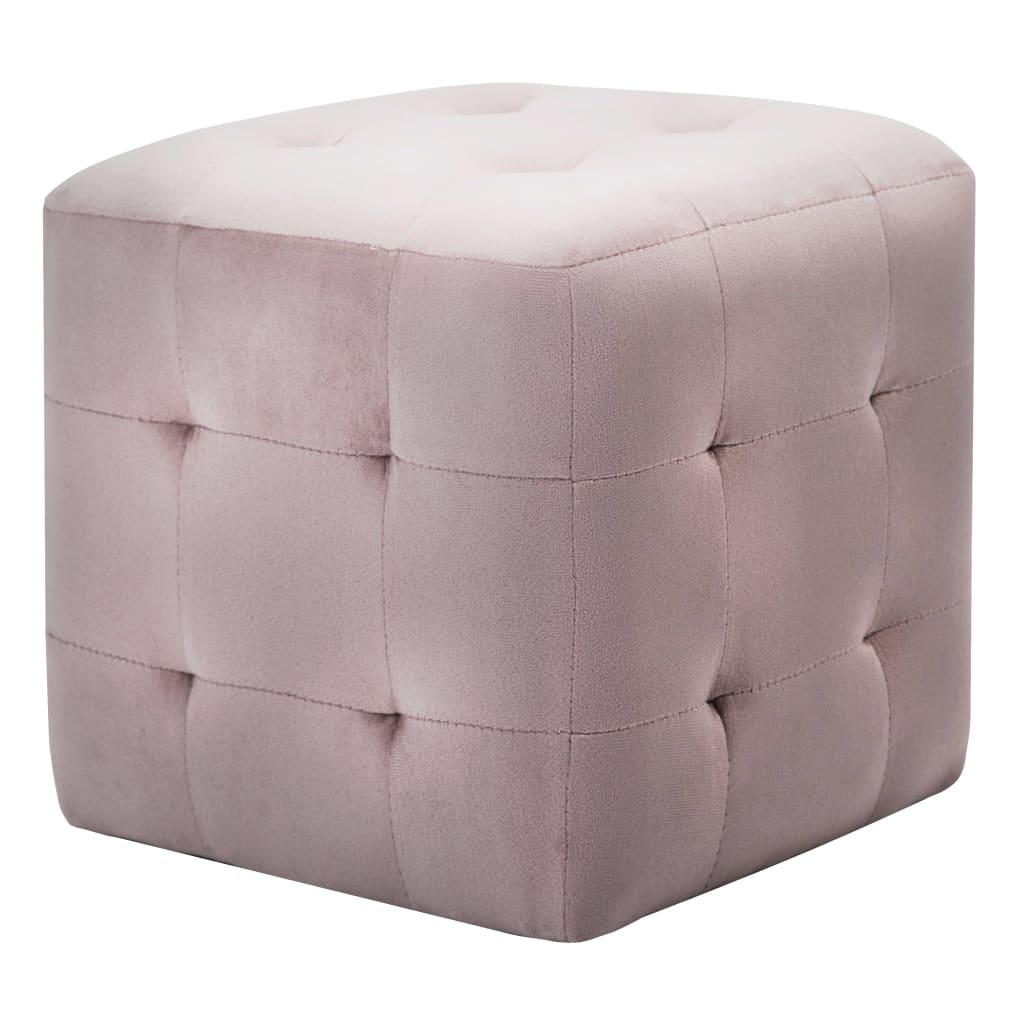 Pouf 2 pcs 30x30x30 cm velours