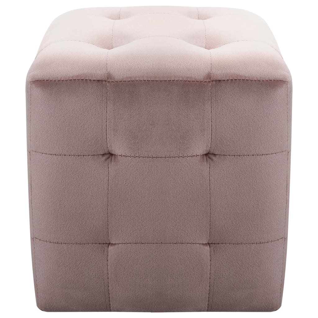 Pouf 2 pcs 30x30x30 cm velours