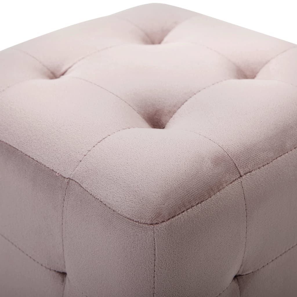 Pouf 2 pcs 30x30x30 cm velours