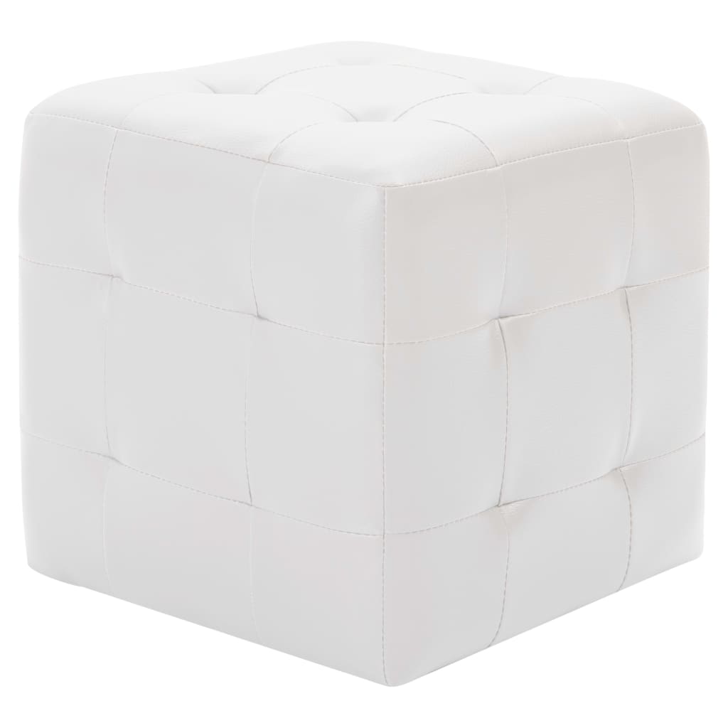 Pouf 2 pcs 30x30x30 cm cuir artificiel