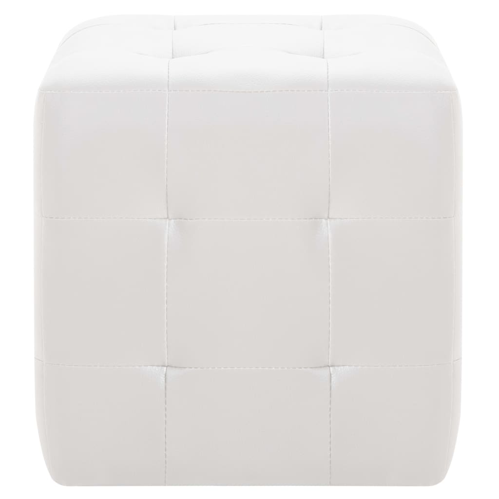 Pouf 2 pcs 30x30x30 cm cuir artificiel