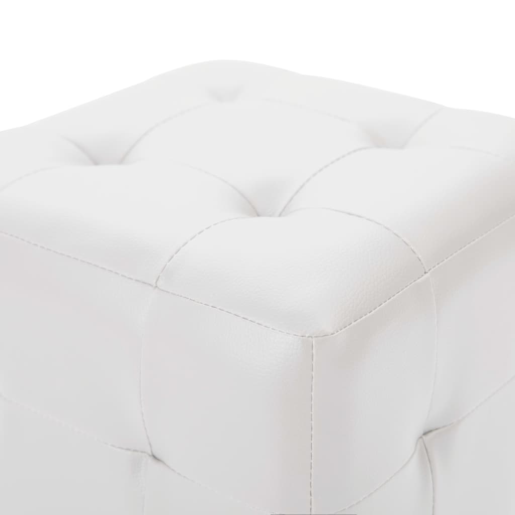 Pouf 2 pcs 30x30x30 cm cuir artificiel