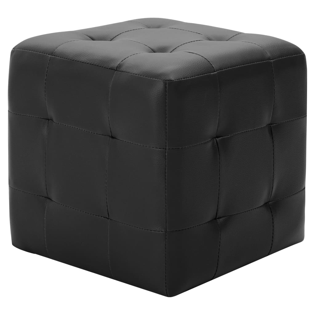 Pouf 2 pcs 30x30x30 cm cuir artificiel