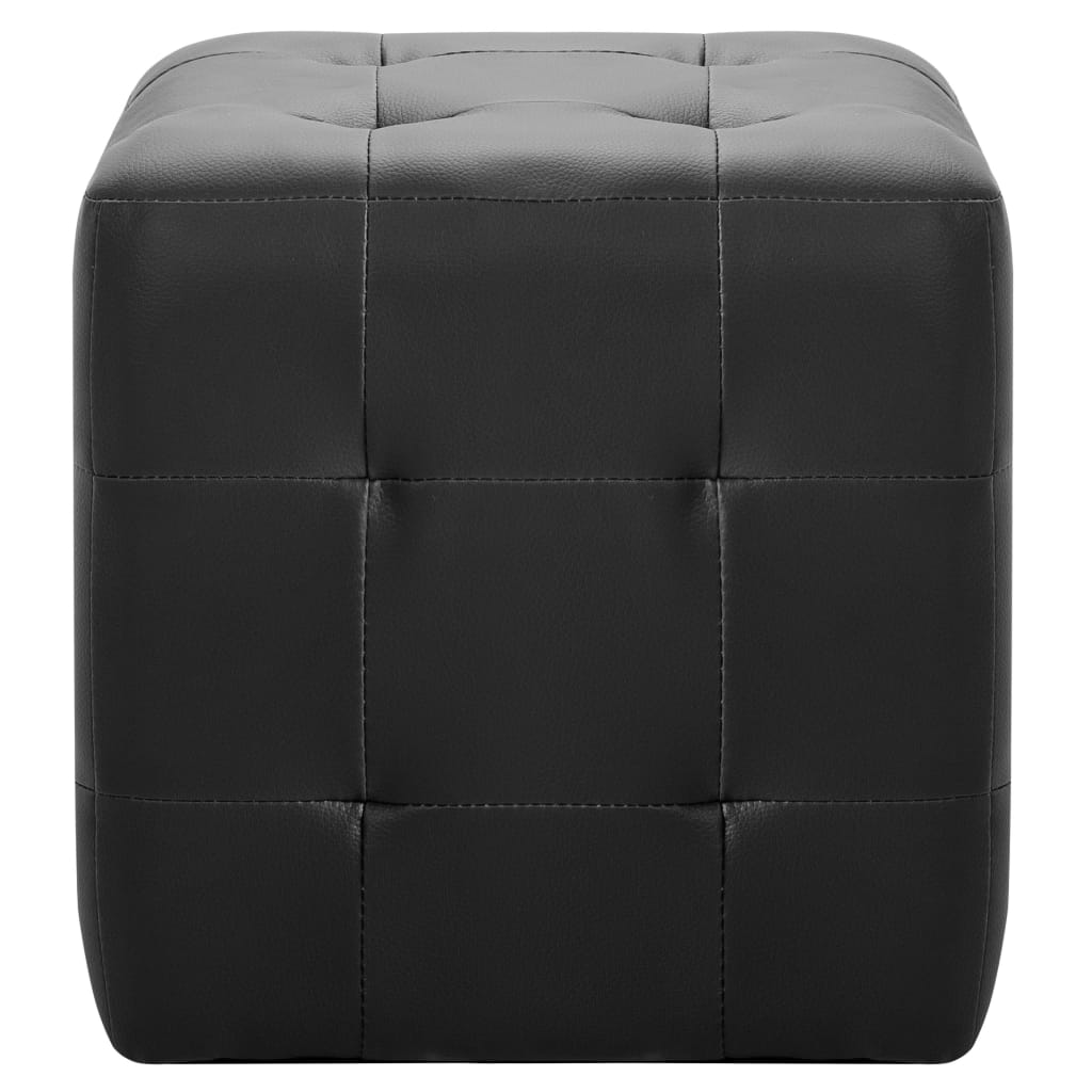 Pouf 2 pcs 30x30x30 cm cuir artificiel