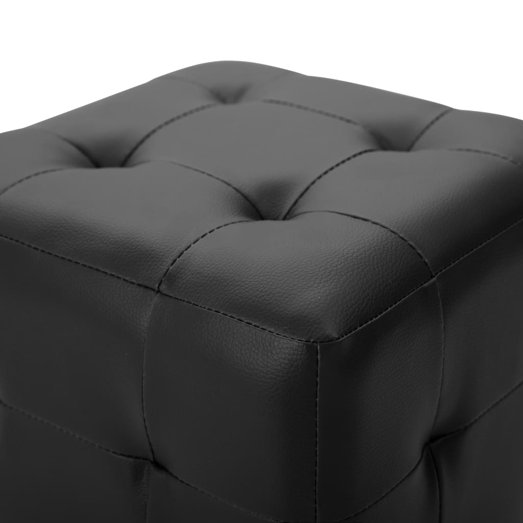 Pouf 2 pcs 30x30x30 cm cuir artificiel