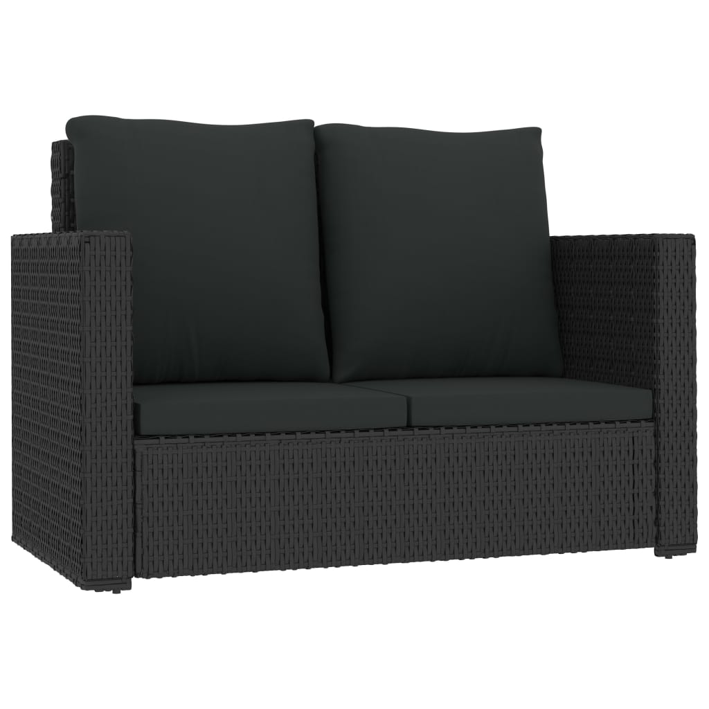 2-delige Loungeset met kussens poly rattan