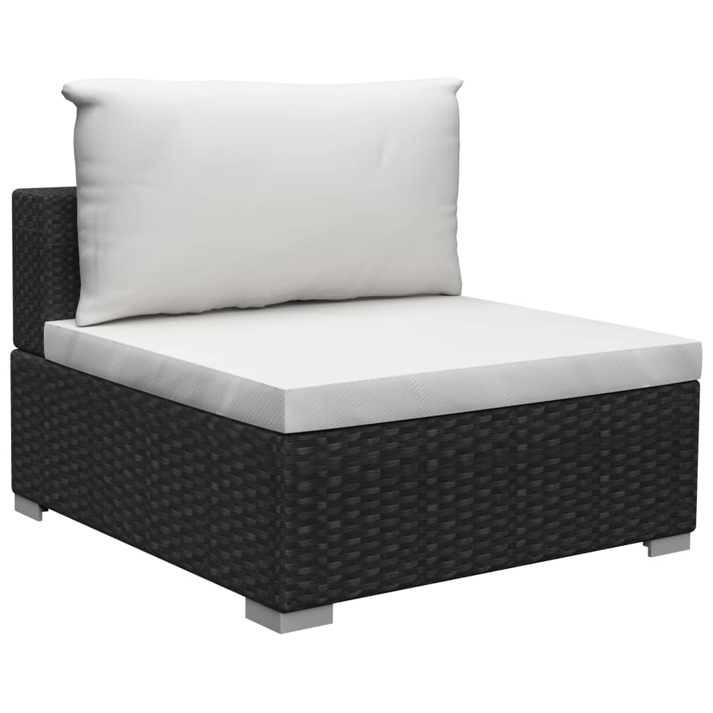 12-delige Loungeset met kussens poly rattan