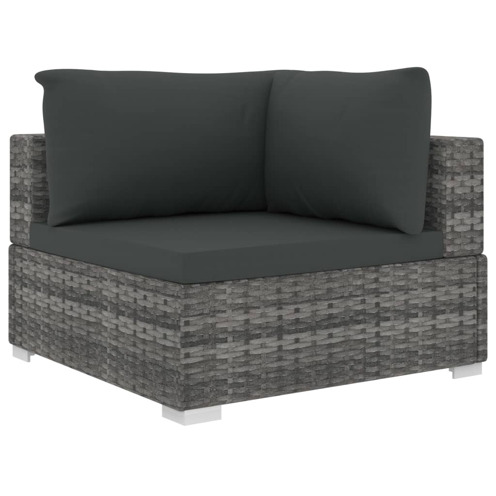 12-delige Loungeset met kussens poly rattan