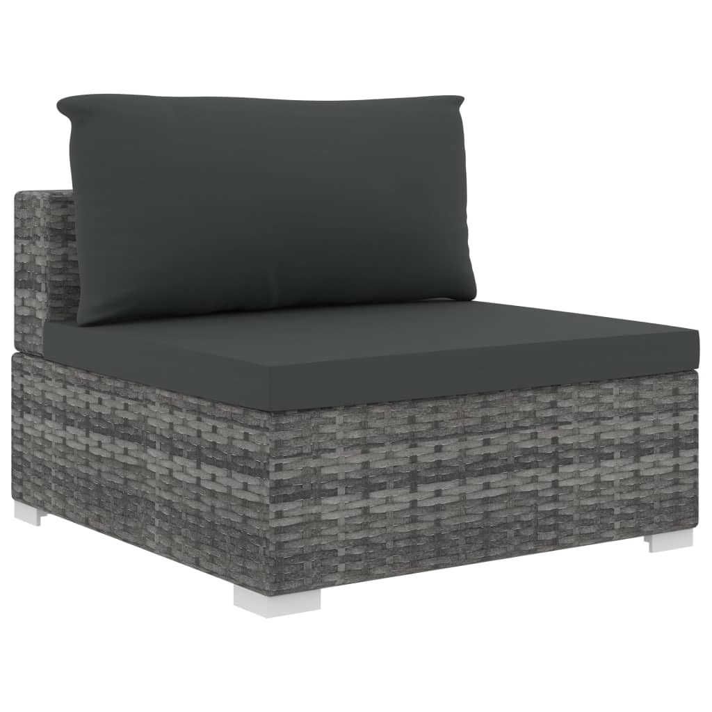 12-delige Loungeset met kussens poly rattan