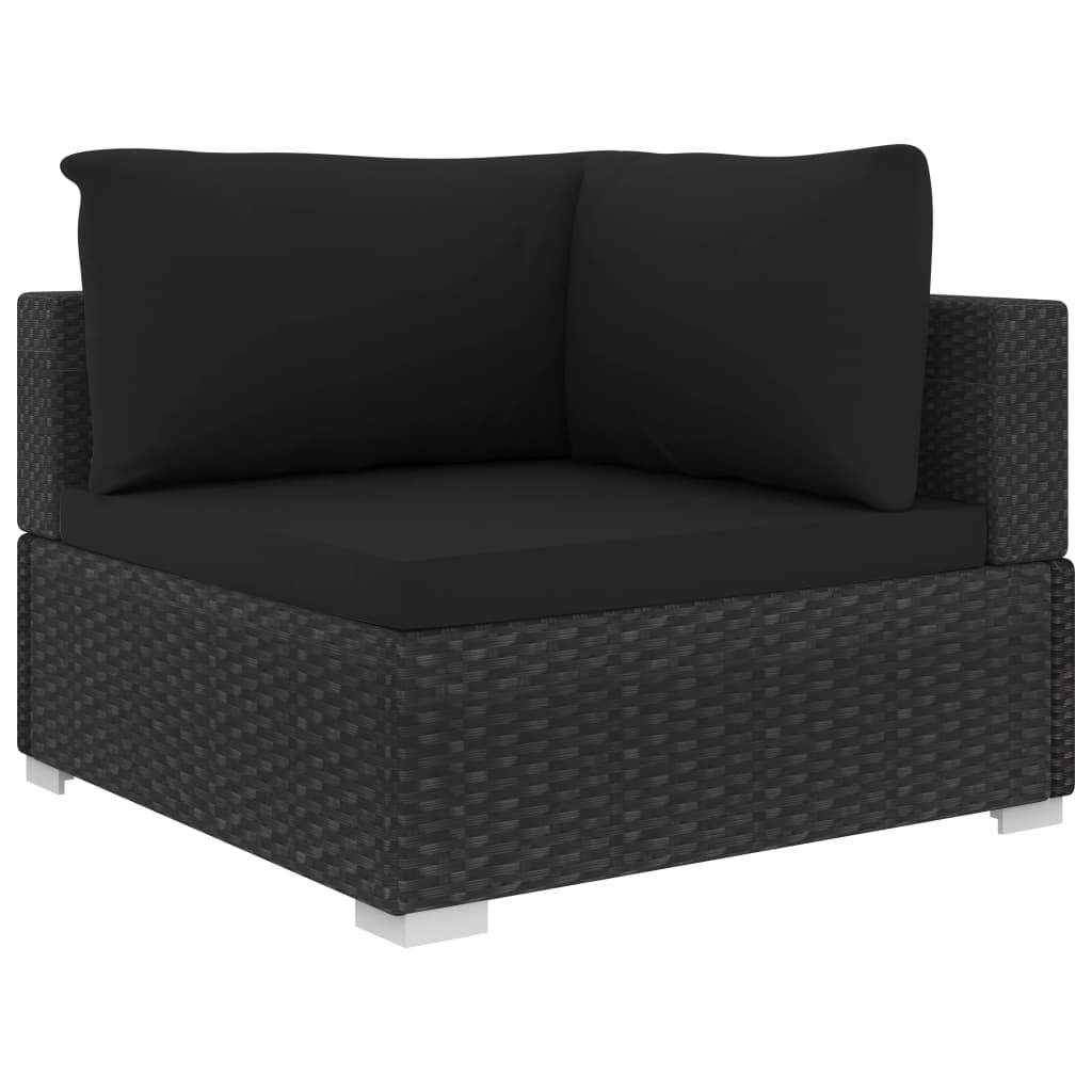 12-delige Loungeset met kussens poly rattan