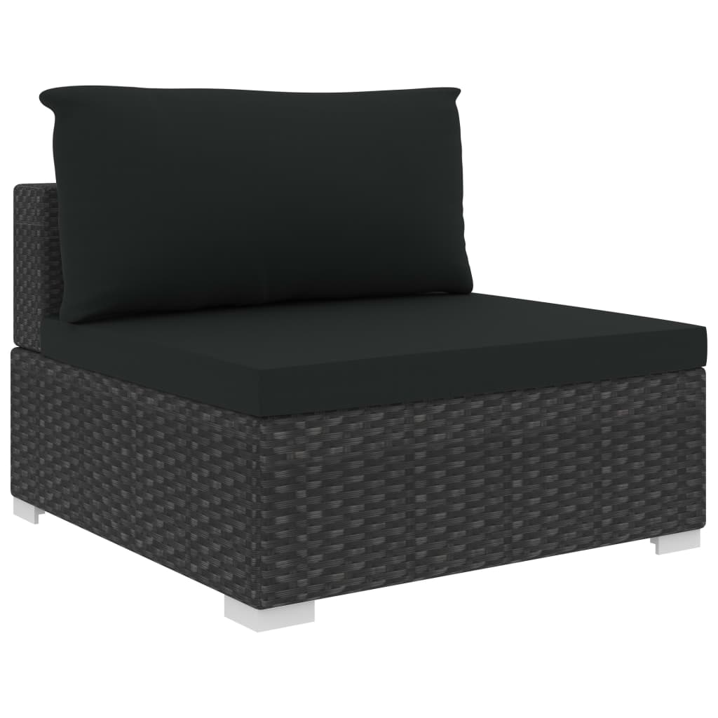 12-delige Loungeset met kussens poly rattan