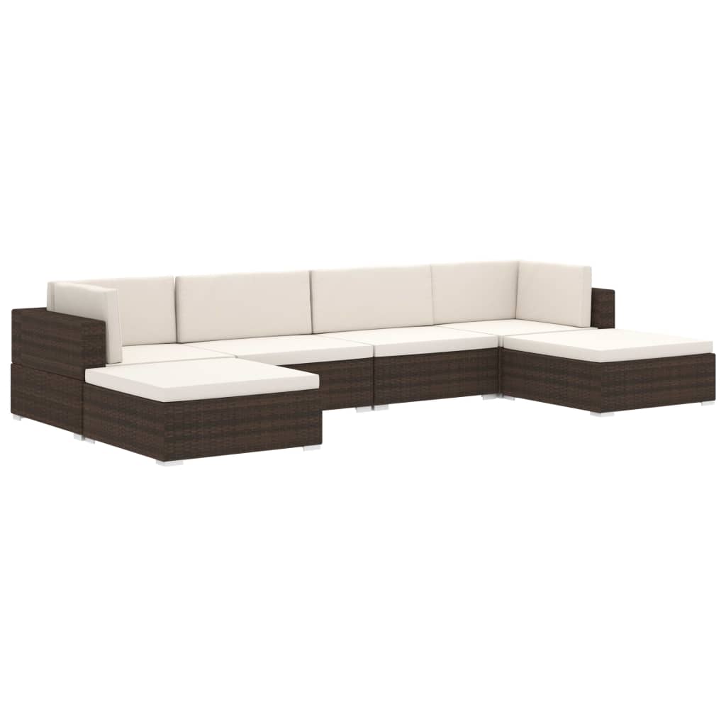 Banc central 1 pc avec coussins en polyrotin